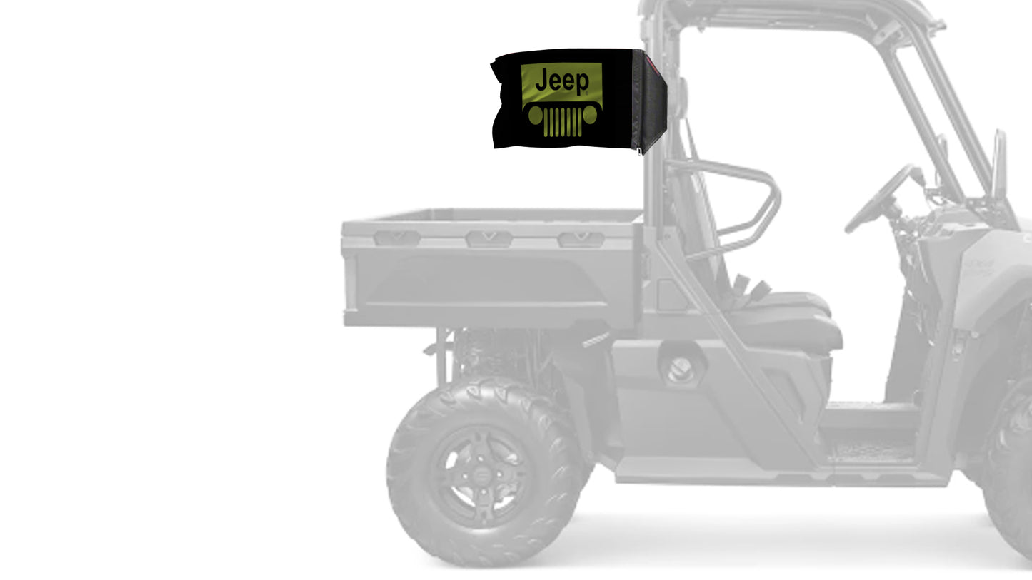 Jeep Grill 12"x18" Forever Wave Flag for UTVs