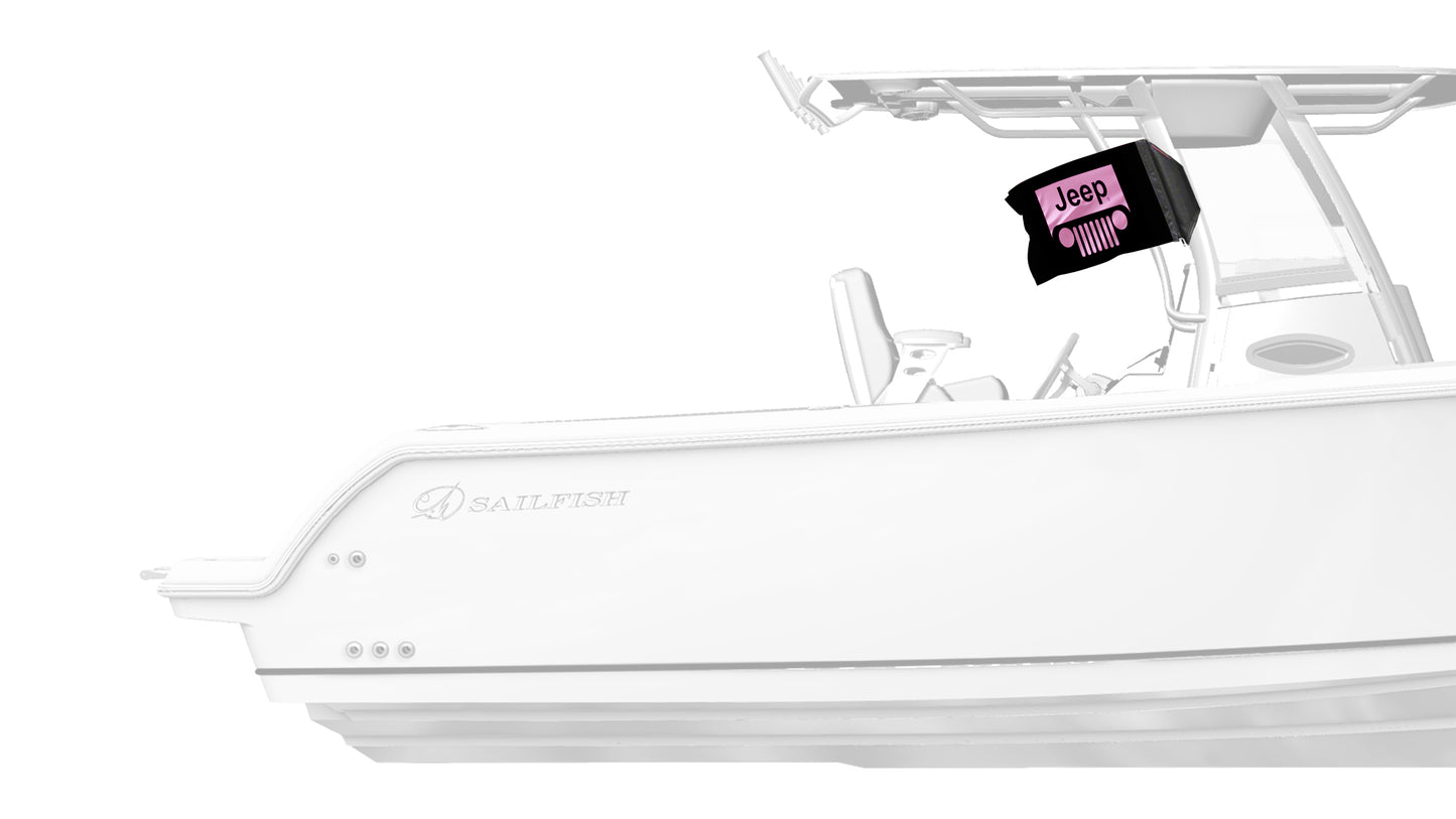 Jeep Grill 12"x18" Forever Wave Flag for Boats