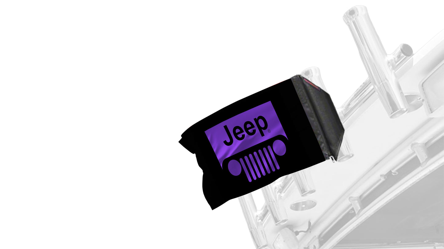 Jeep Grill 12"x18" Forever Wave Flag for Boats