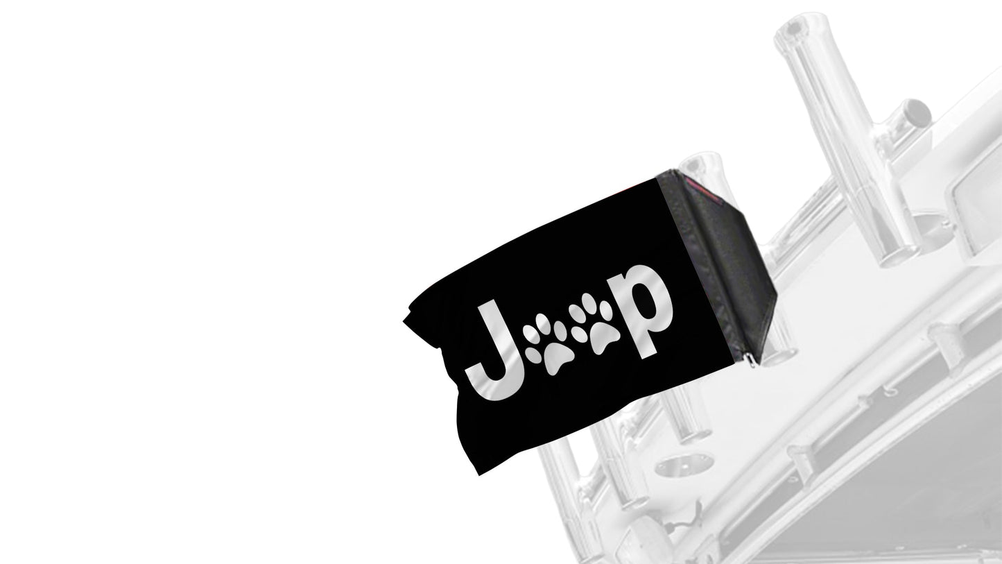 Jeep Paws 12"x18" Forever Wave Flag for Boats