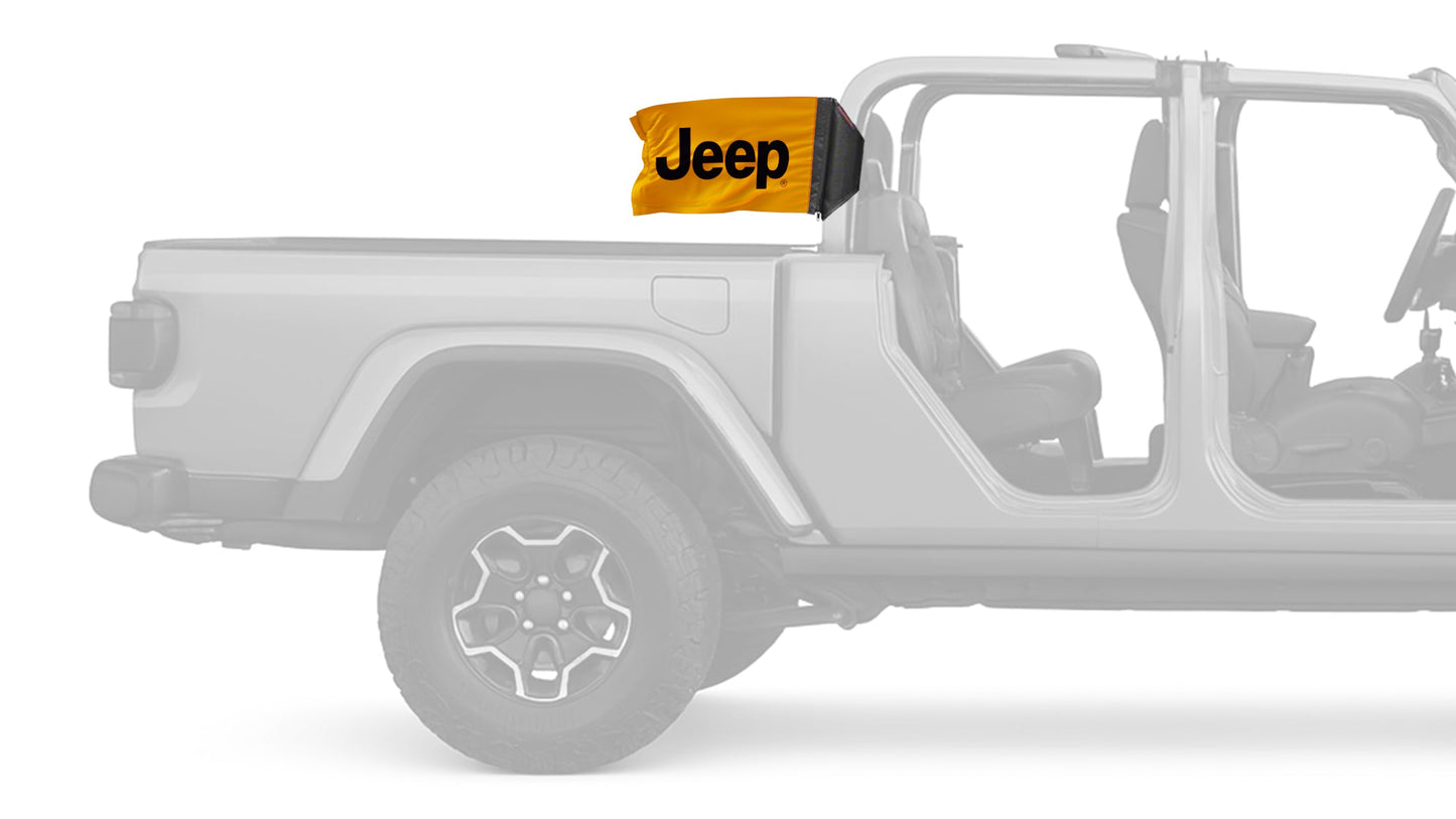 Jeep Safety Orange SQ12"x18" Forever Wave Flag for Jeep Gladiator JT