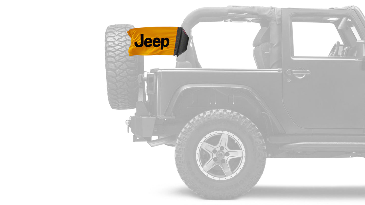 Jeep Safety Orange SQ12"x18" Forever Wave Flag