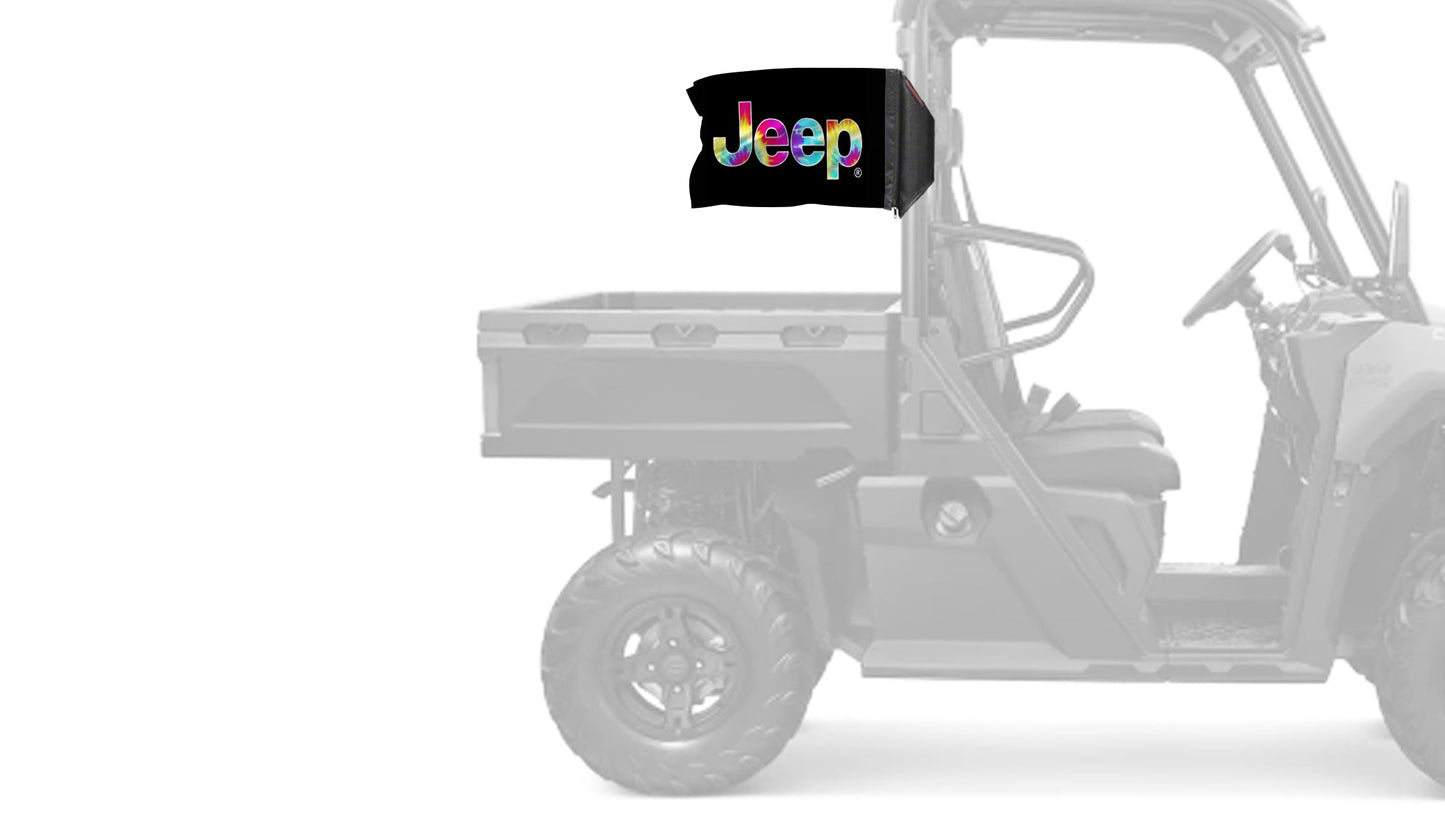 Jeep Tie Dye 12"x18" Forever Wave Flag for UTVs
