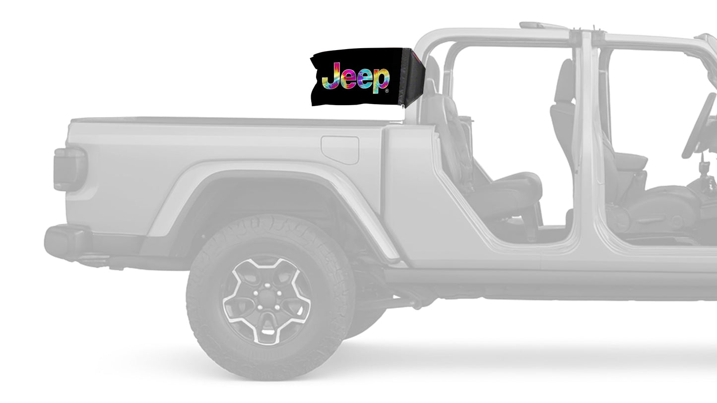 Jeep Tie Dye 12"x18" Forever Wave Flag for Jeep Gladiator JT