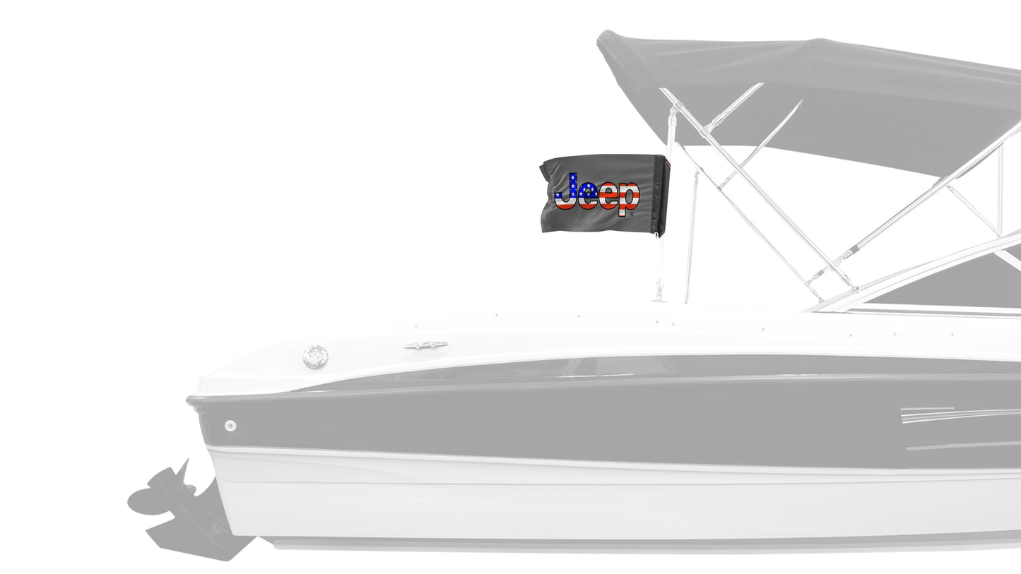 Jeep USA 12"x18" Forever Wave Flag for Boats