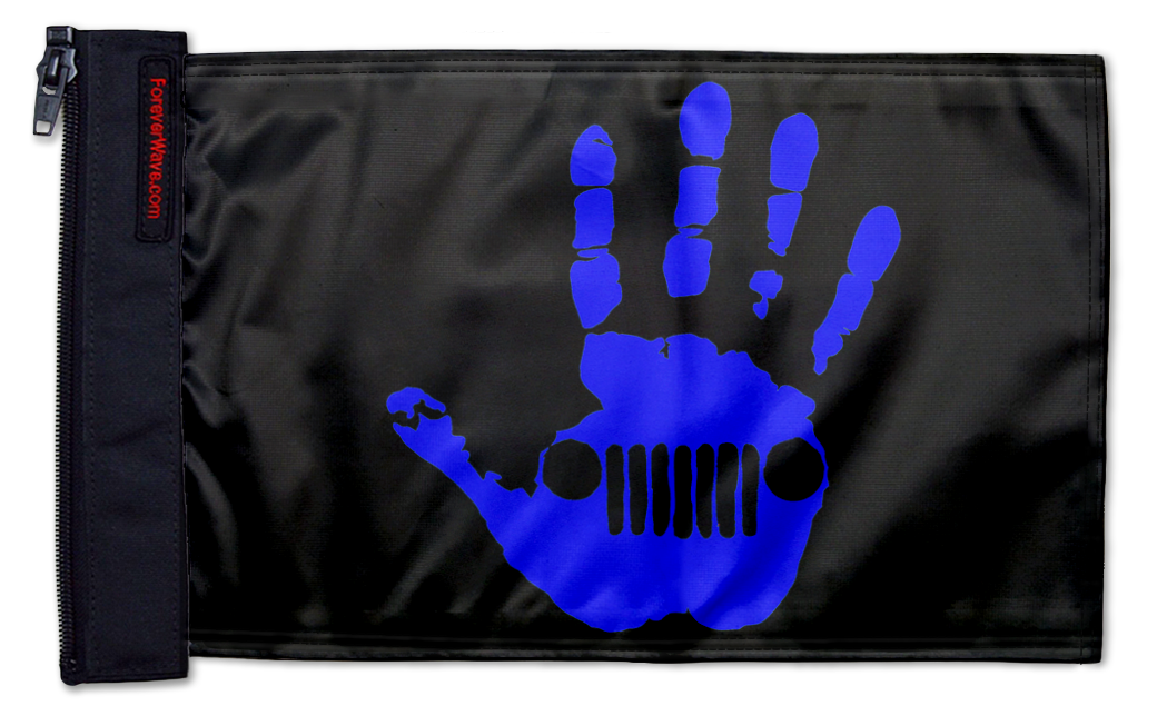Jeep Wave 12"x18" Forever Wave Flag for Jeep Wrangler YJ 1986-1995