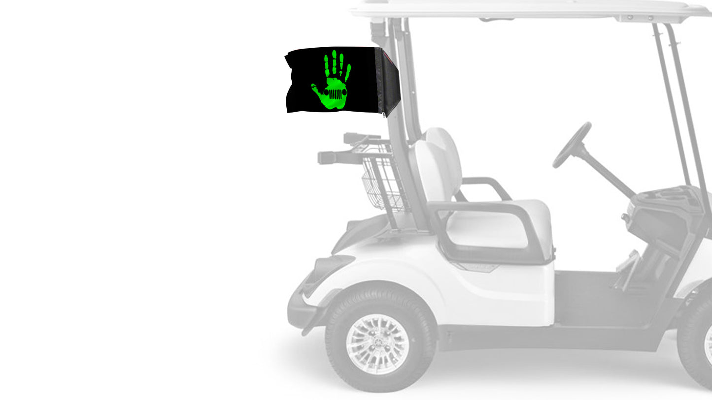 Jeep Wave 12"x18" Forever Wave Flag for Golf Carts