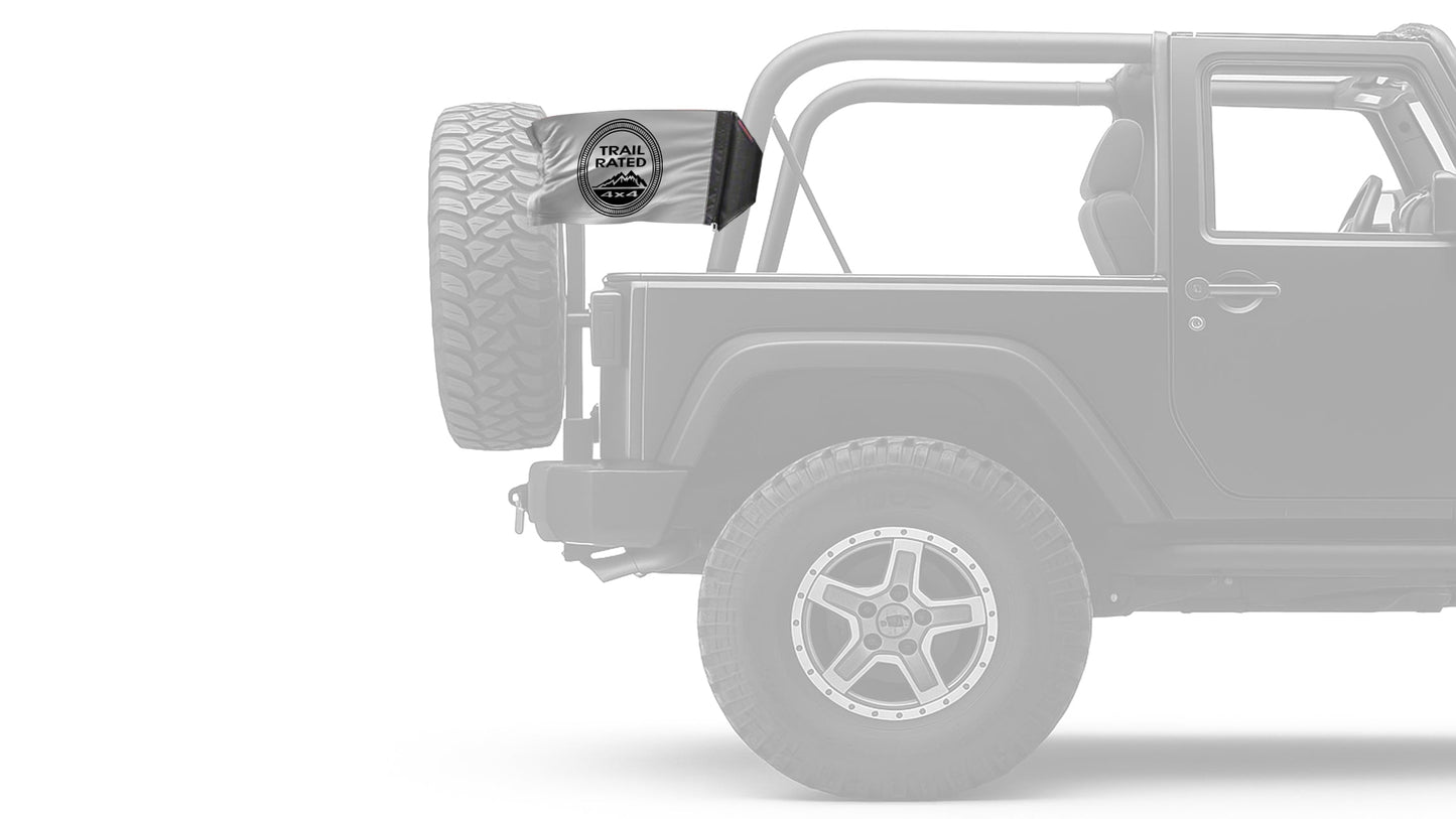 Trail Rated 12"x18" Forever Wave Flag for Jeep Wrangler JK 2-Door 2007-2018