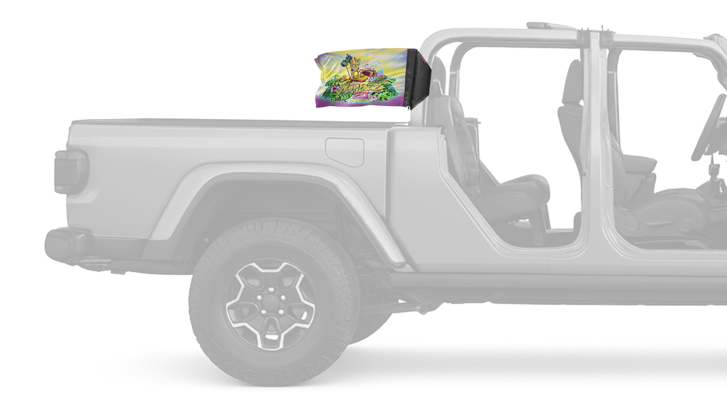 Jeep Beach 2023 12"x18" Forever Wave Flag for Jeep Gladiator JT