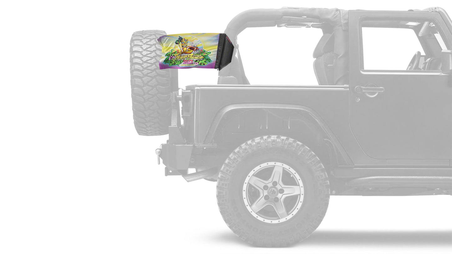 Jeep Beach 2023 12"x18" Forever Wave Flag for Jeep Wrangler LJ 2003-2006