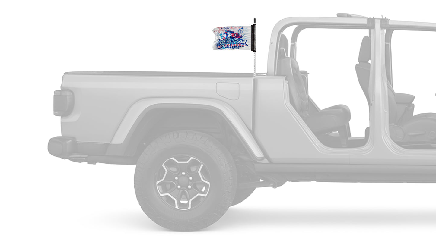 Jeep Beach 2026 12"x18" Forever Wave Flag for Jeep Gladiator JT