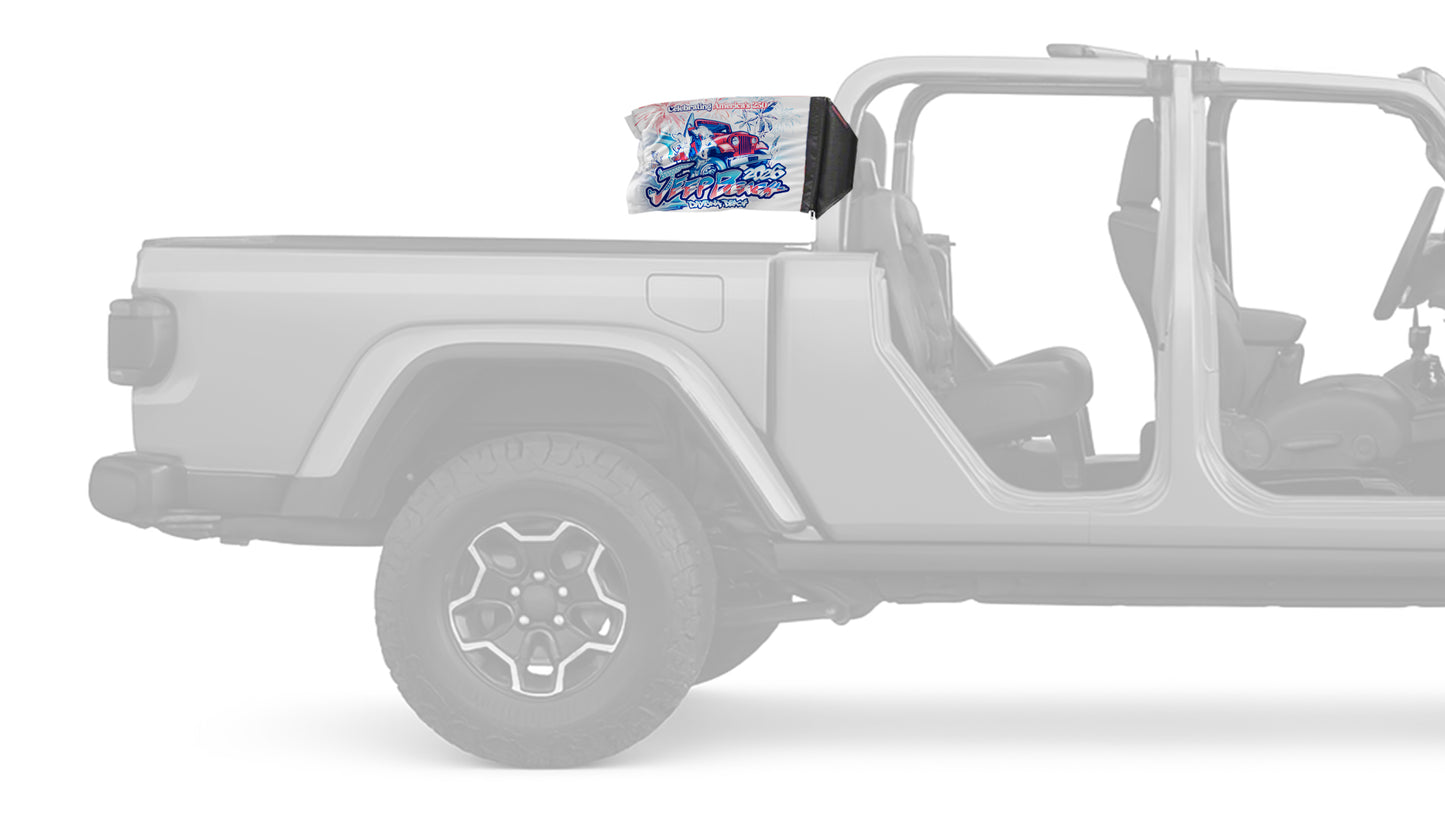 Jeep Beach 2026 12"x18" Forever Wave Flag for Jeep Gladiator JT