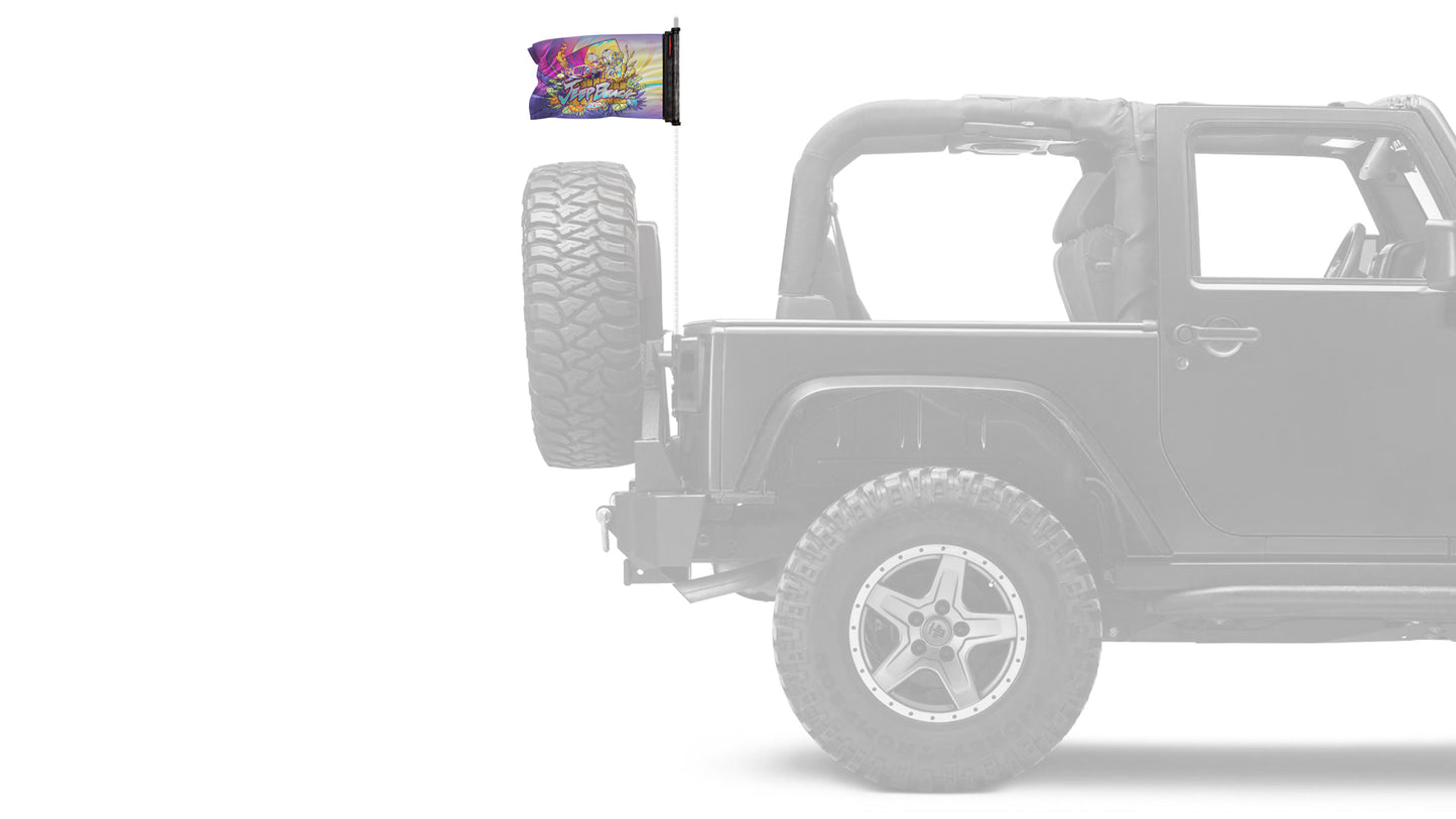 Jeep Beach 2024 12"x18" Forever Wave Flag for Jeep Wrangler LJ 2003-2006