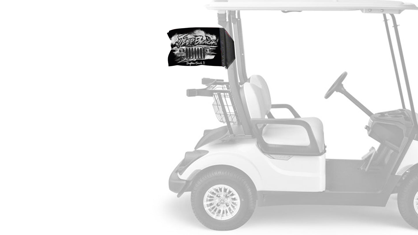 Jeep Beach 12"x18" Forever Wave Flag for Golf Carts