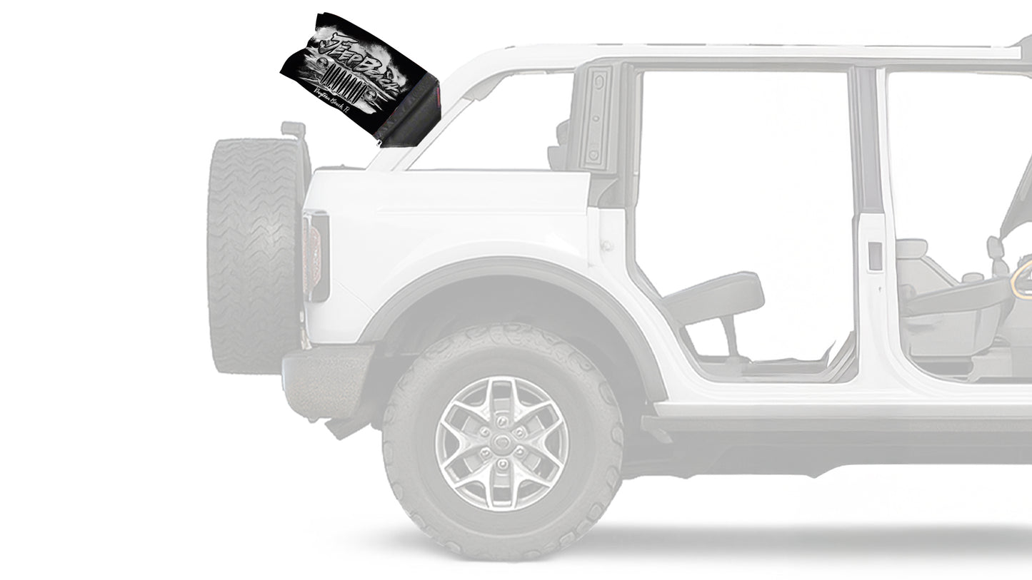 Jeep Beach 12"x18" Forever Wave Flag for Bronco