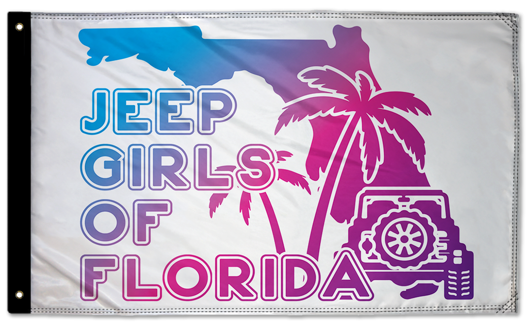 Jeep Girls Of Florida Flag 3'x5' Double-Sided Flag