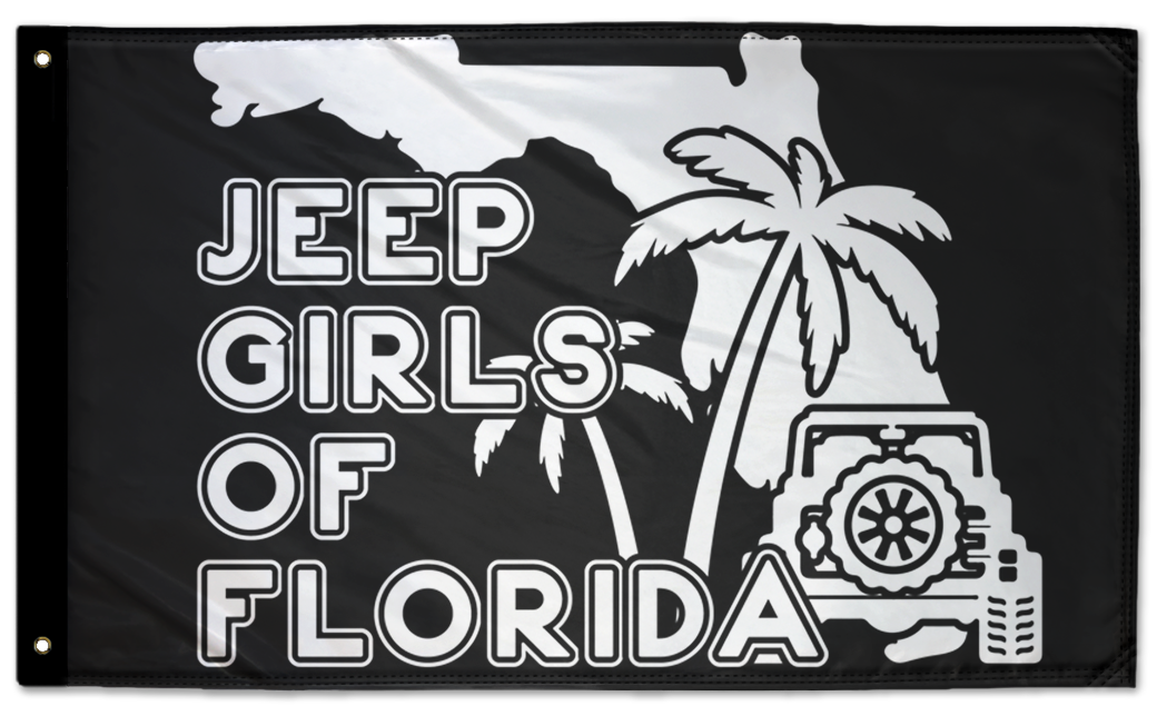 Jeep Girls Of Florida Flag 3'x5' Double-Sided Flag