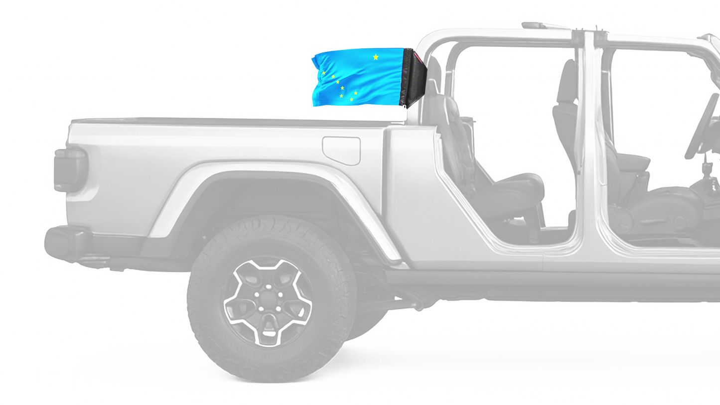 State Flag Alaska 12"x18" Forever Wave Flag for Jeep Gladiator JT
