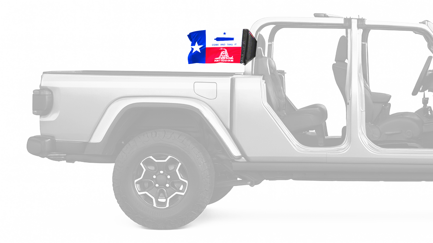 State Flag Texas Don't Tread 12"x18" Forever Wave Flag for Jeep Gladiator JT