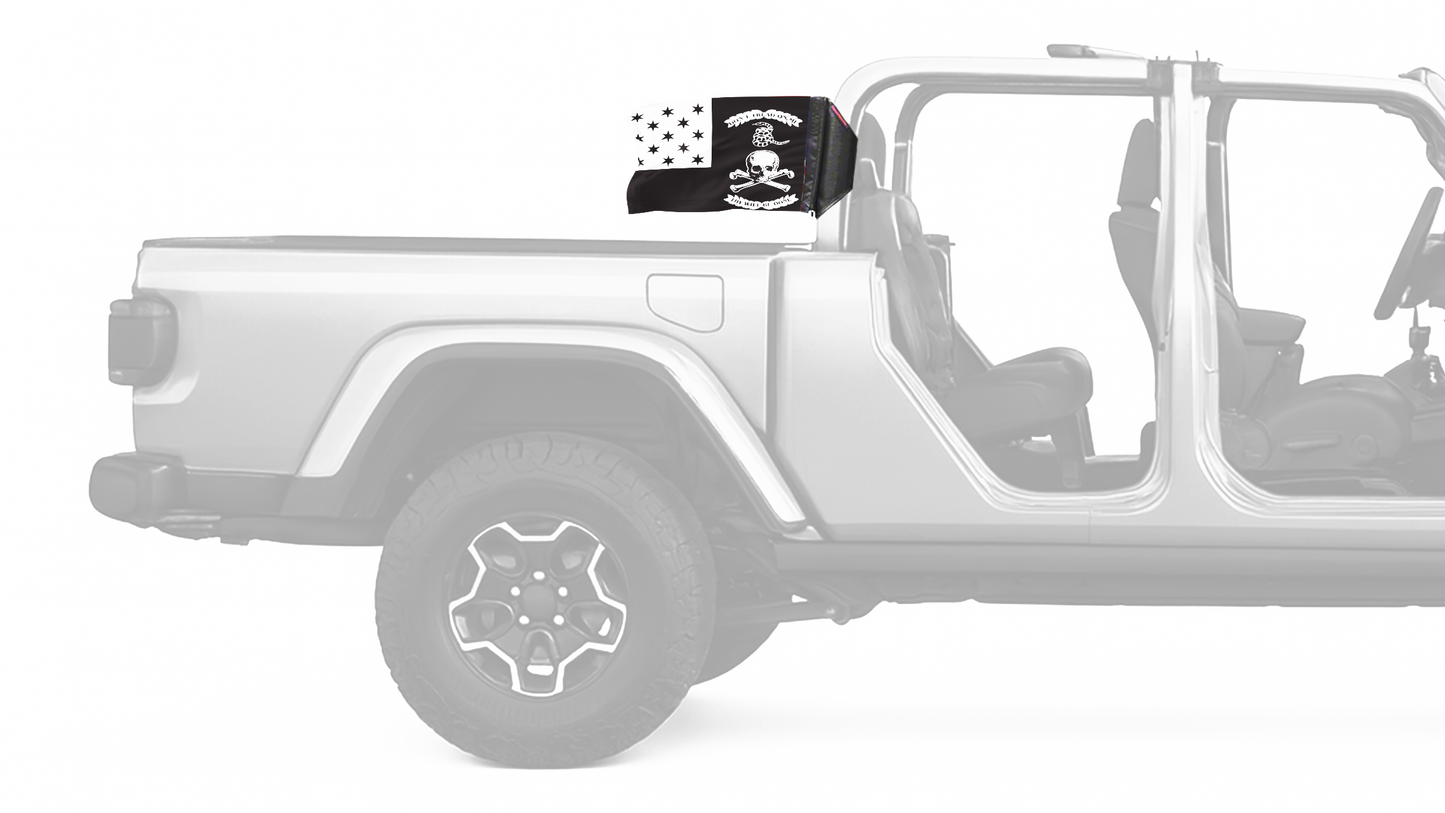 Veterans Exempt 12"x18" Forever Wave Flag for Jeep Gladiator JT