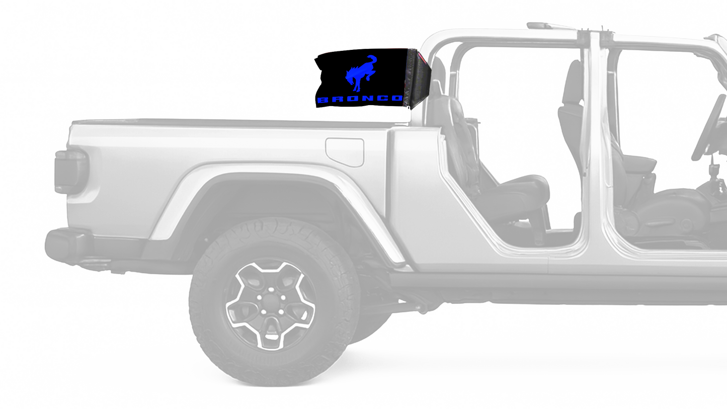 Bucking Bronco 12"x18" Forever Wave Flag for Jeep Gladiator JT