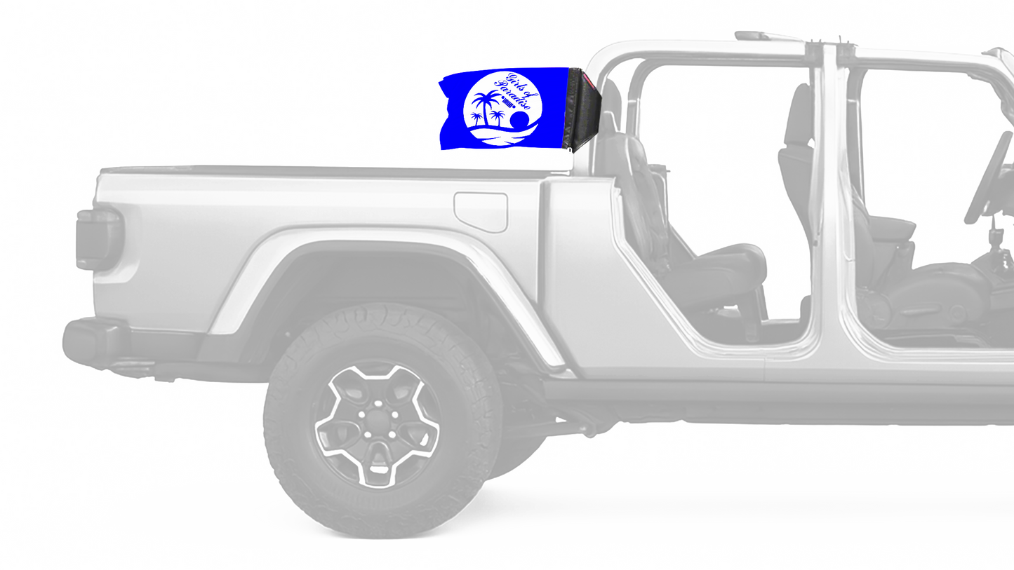 Girls Of Paradise 12"x18" Forever Wave Flag for Jeep Gladiator JT
