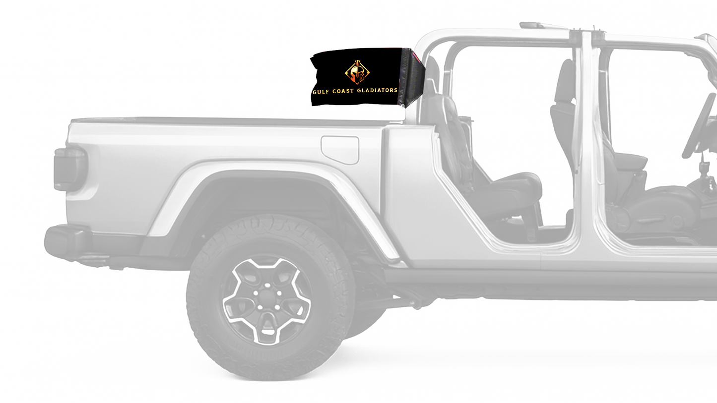 Gulf Coast Gladiators 11"x17" Forever Wave Flag for Jeep Gladiator JT