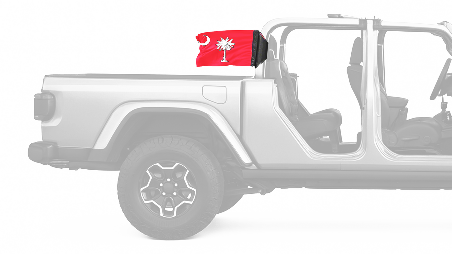 State Flag South Carolina Big Red 12"x18" Forever Wave Flag for Jeep Gladiator JT