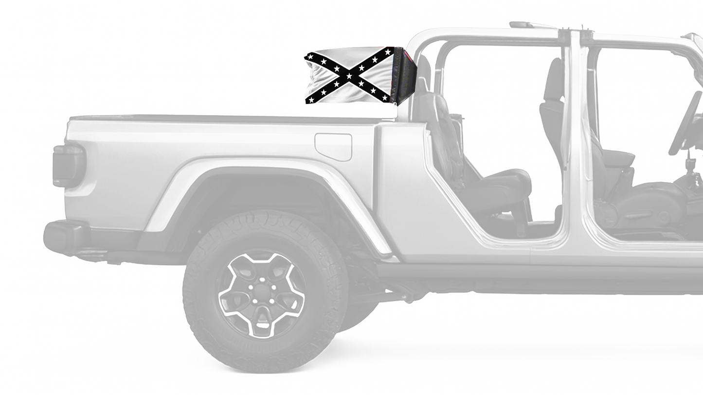 Confederate Subdued 12"x18" Forever Wave Flag for Jeep Gladiator JT