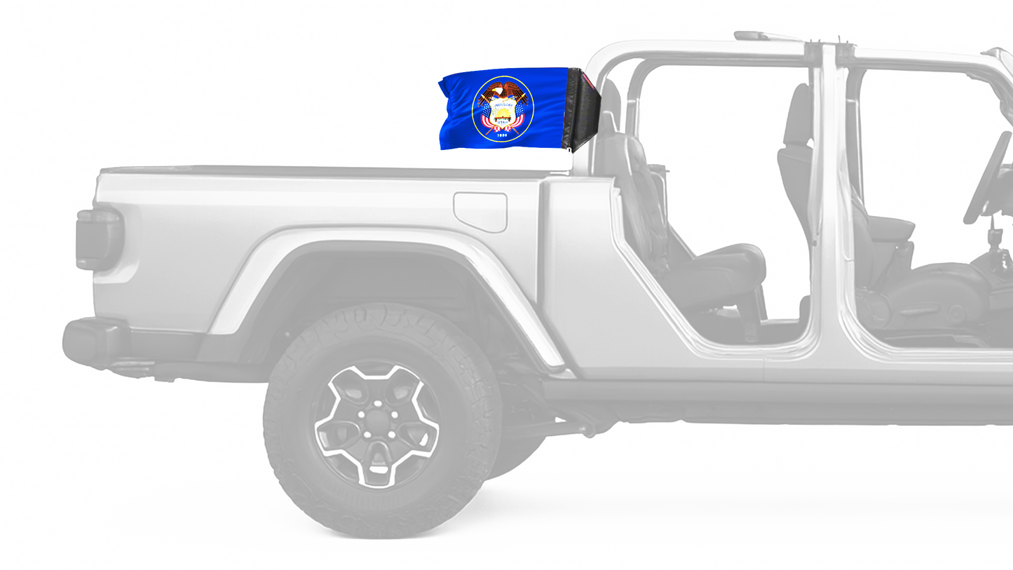 State Flag Utah "Old Style" 12"x18" Forever Wave Flag for Jeep Gladiator JT