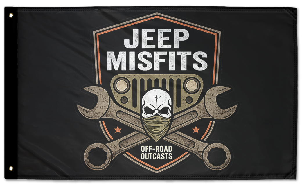 Jeep Misfits 3'x5' Double-Sided Flag