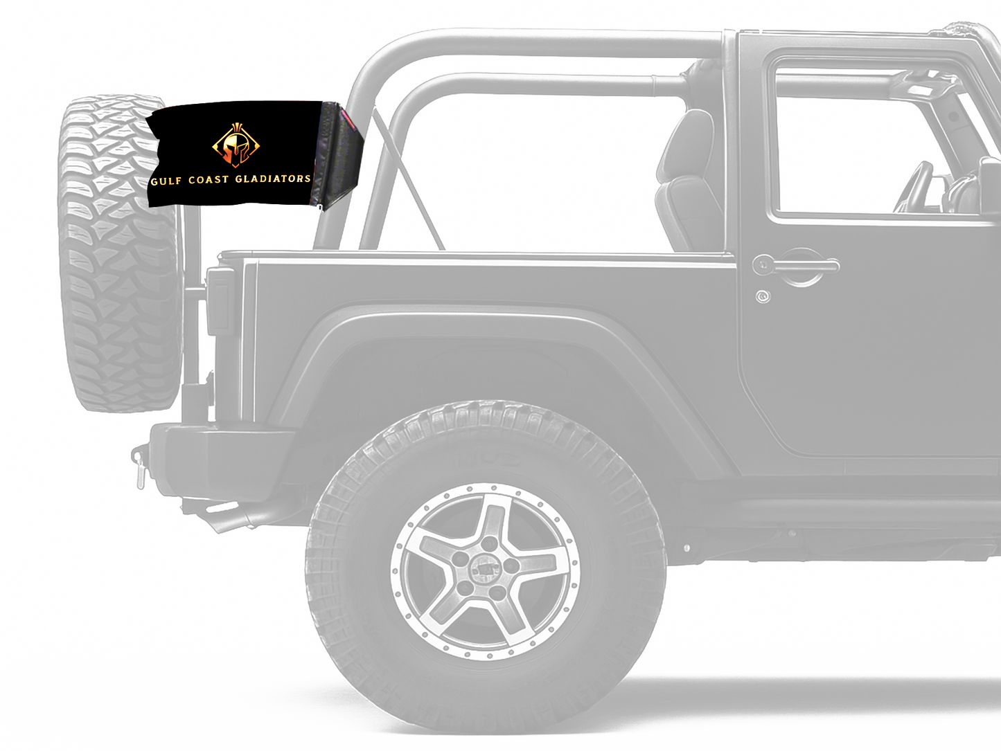 Gulf Coast Gladiators 11"x17" Forever Wave Flag for Jeep Wrangler YJ 1986-1995