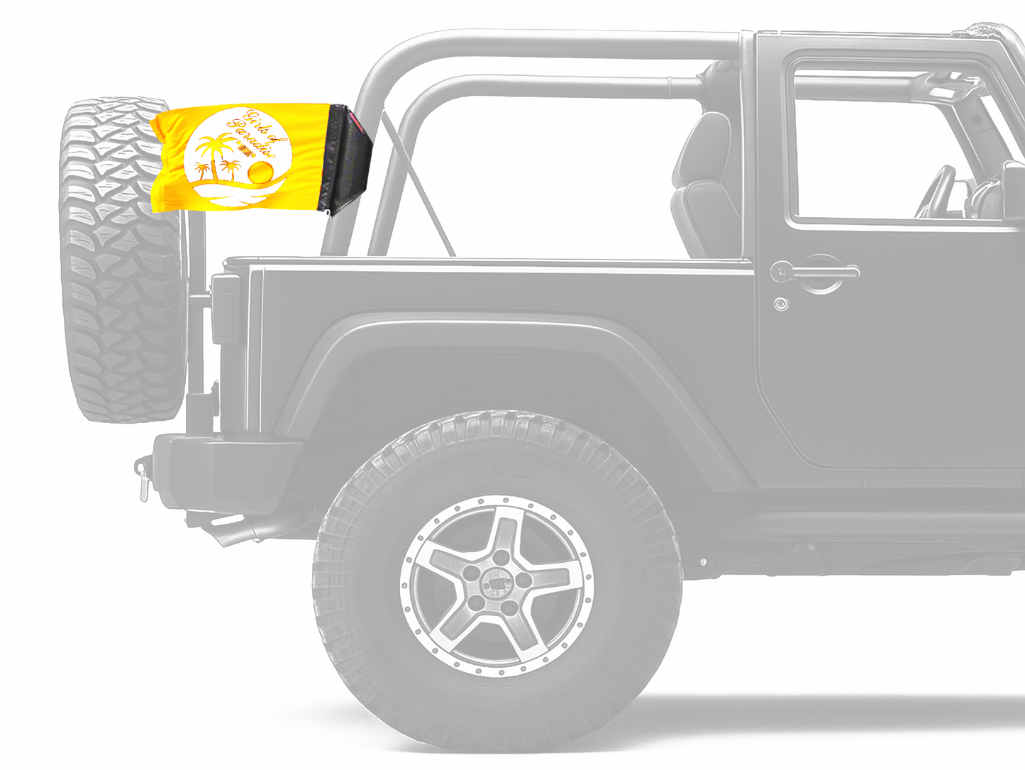 Girls Of Paradise 12"x18" Forever Wave Flag for Jeep Wrangler JKU 4-Door 2007-2018