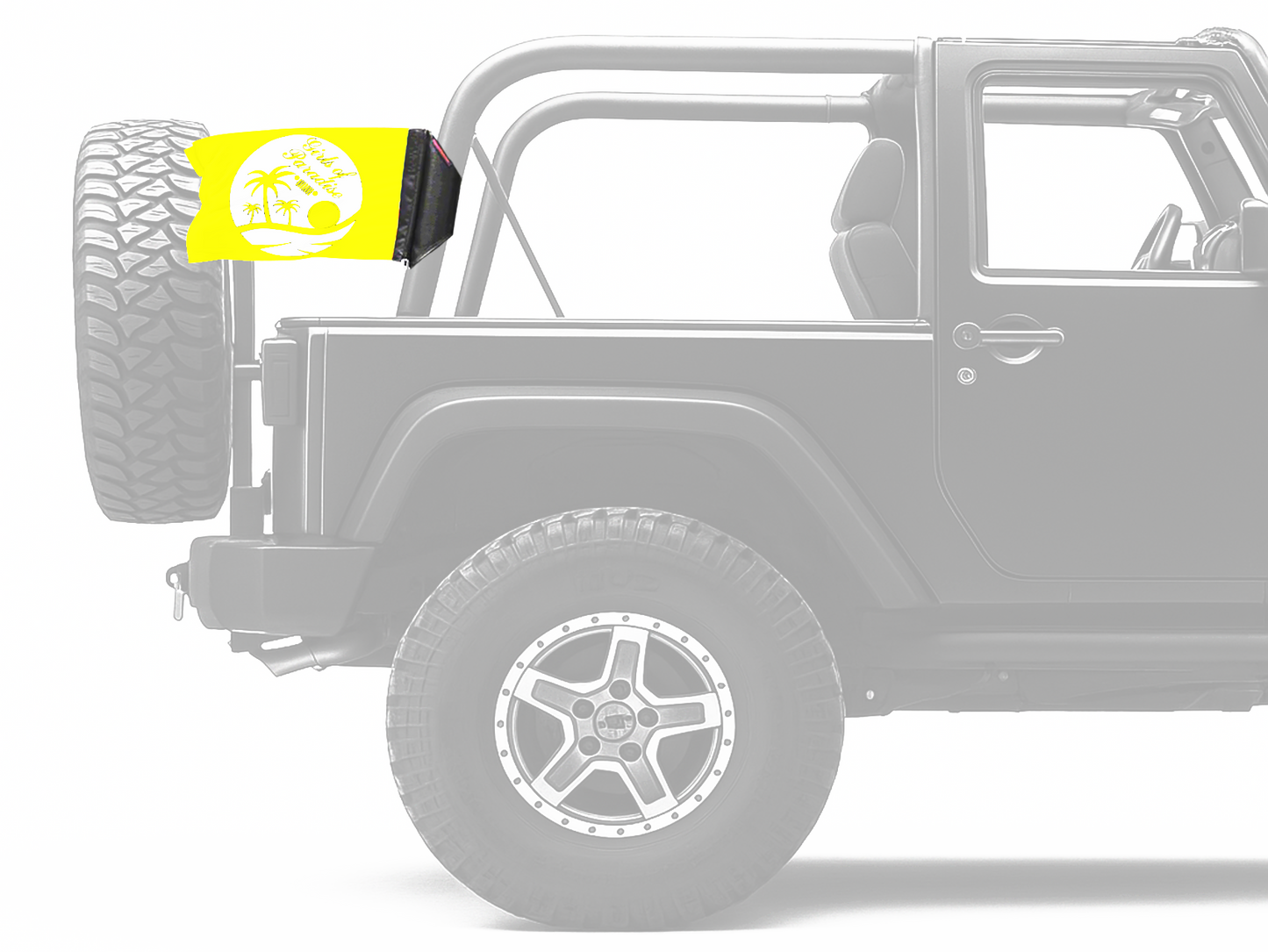 Girls Of Paradise 12"x18" Forever Wave Flag for Jeep Wrangler JL 2-Door 2018-Present