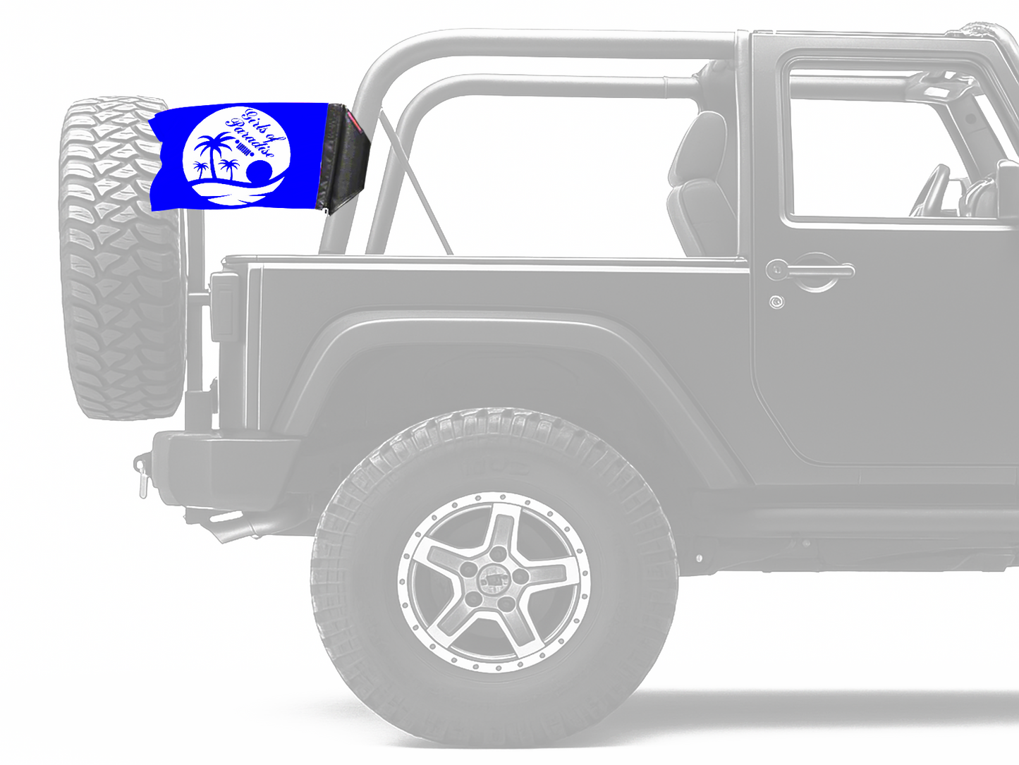 Girls Of Paradise 12"x18" Forever Wave Flag for Jeep Wrangler JL 2-Door 2018-Present