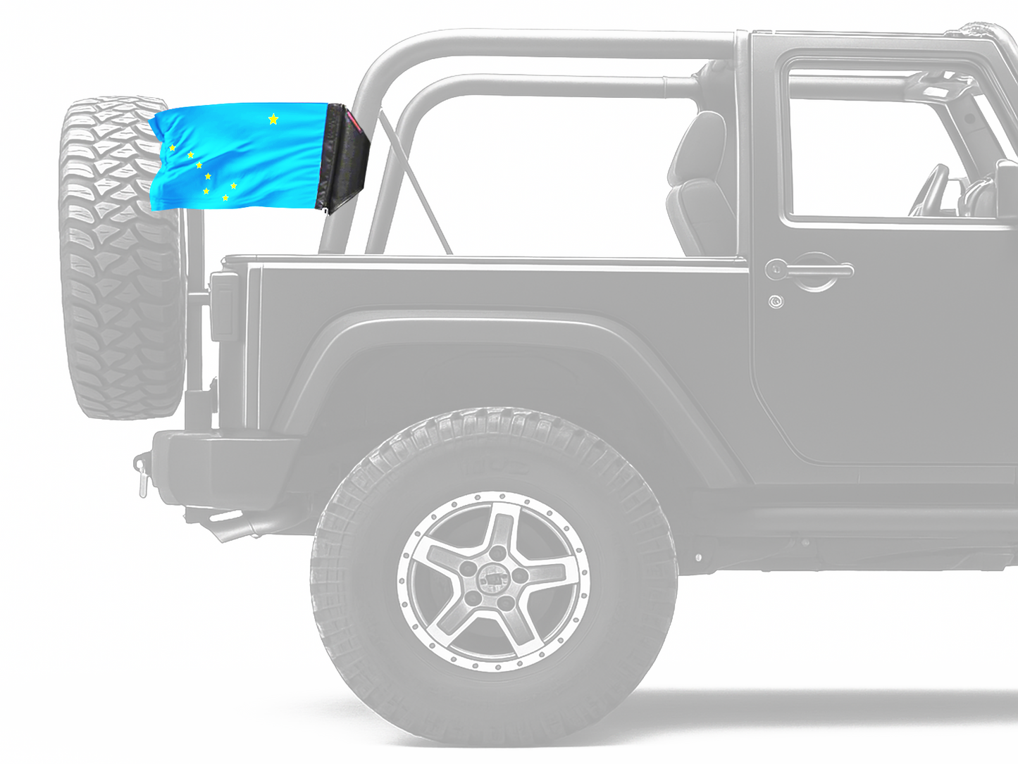 State Flag Alaska 12"x18" Forever Wave Flag for Jeep Wrangler CJ-7 and CJ-8 1976-1986