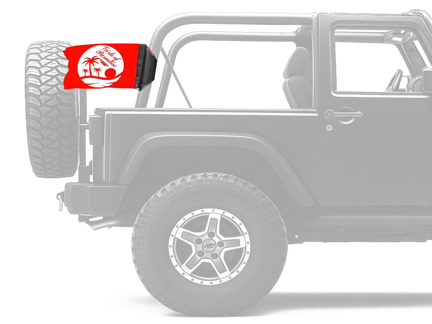 Girls Of Paradise 12"x18" Forever Wave Flag for Jeep Wrangler CJ-7 and CJ-8 1976-1986