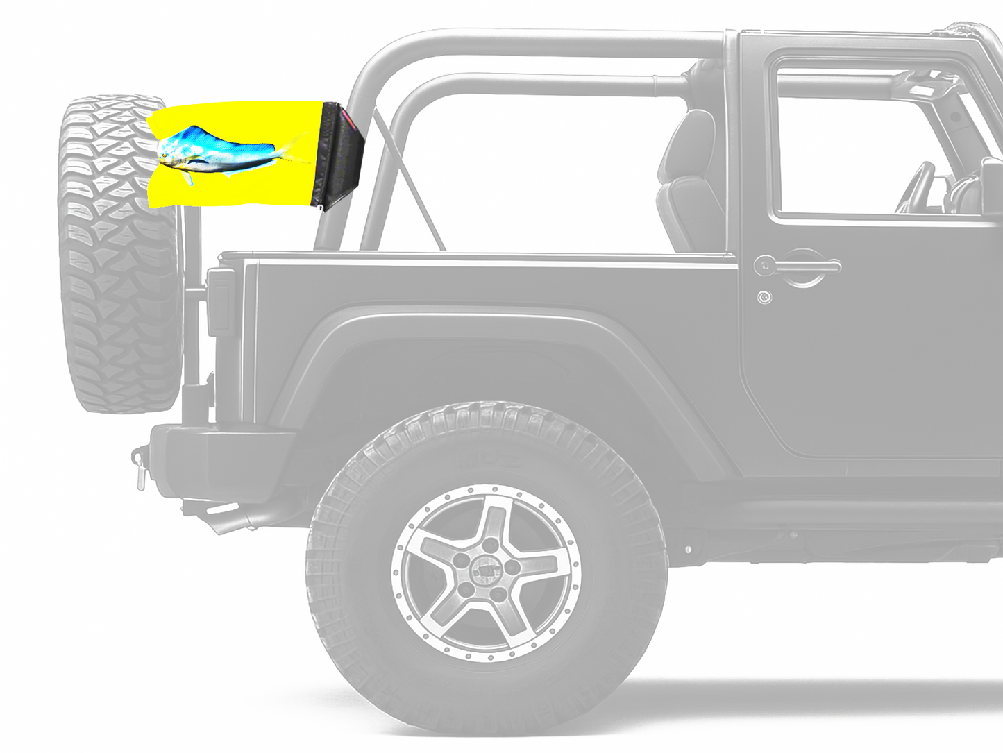 Dolphin 12"x18" Forever Wave Flag for Jeep Wrangler CJ-7 and CJ-8 1976-1986
