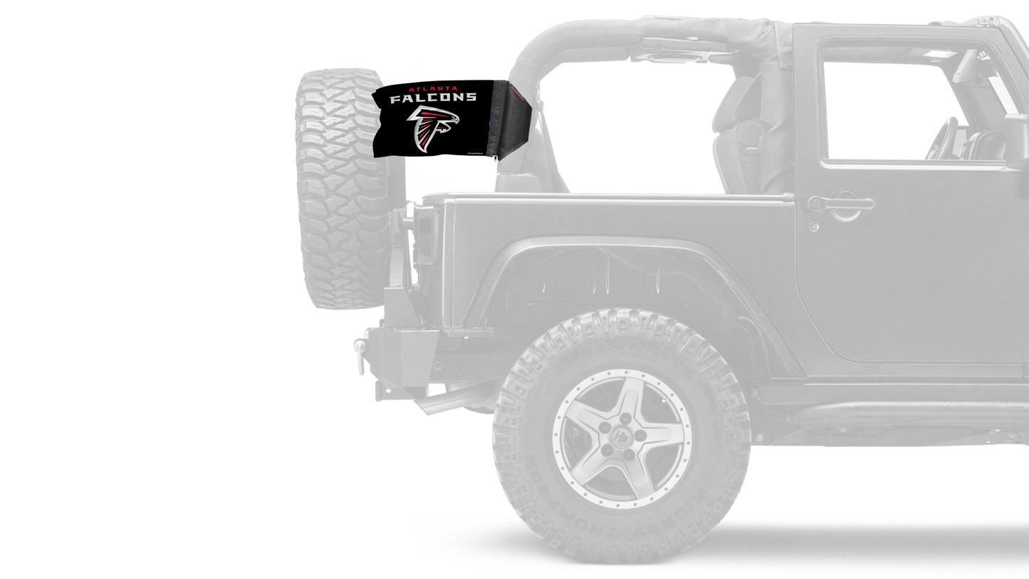 Atlanta Falcons 11"x17" Forever Wave Flag for Jeep Wrangler JK 2-Door 2007-2018