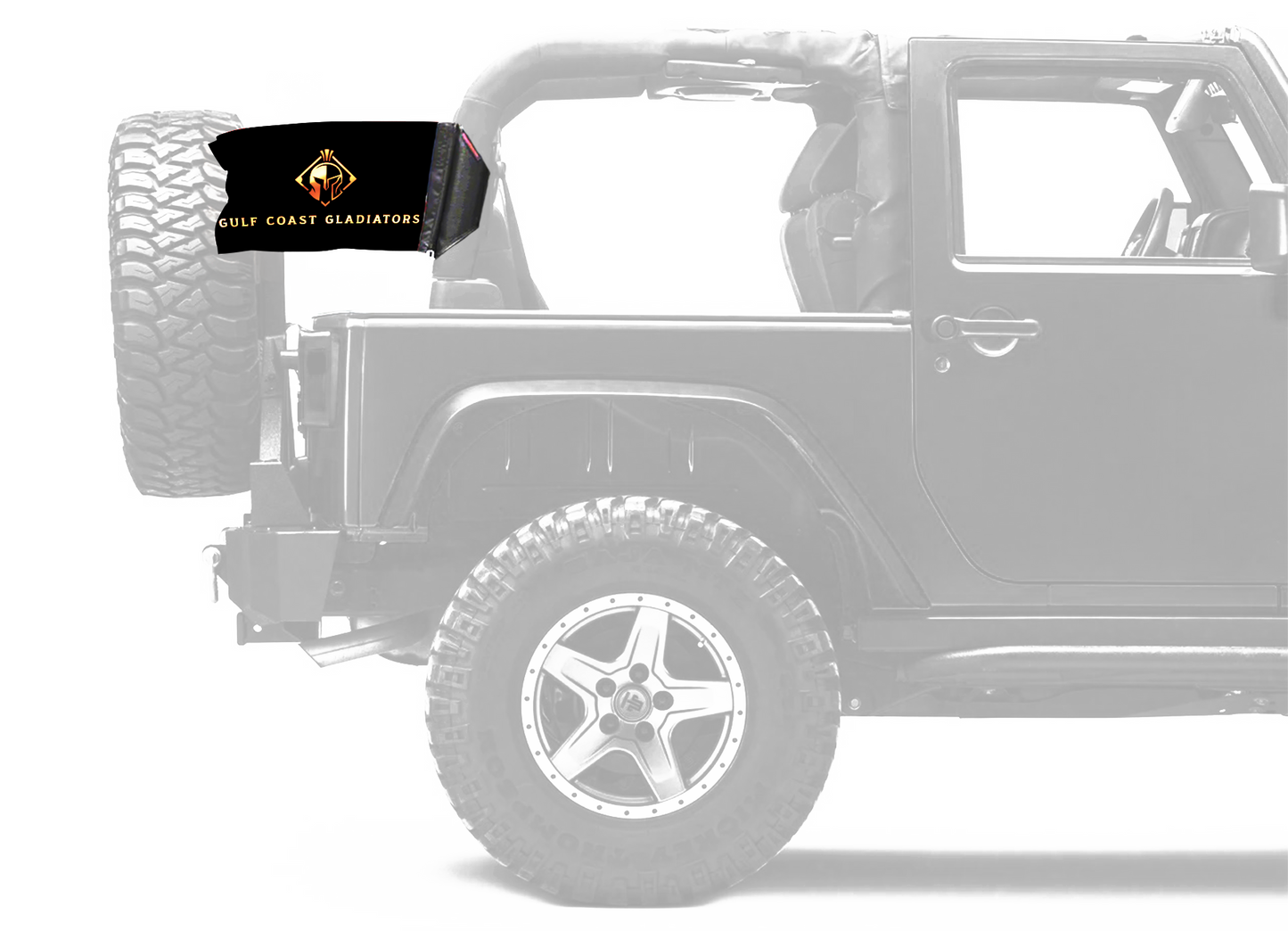Gulf Coast Gladiators 11"x17" Forever Wave Flag for Jeep Wrangler LJ 2003-2006