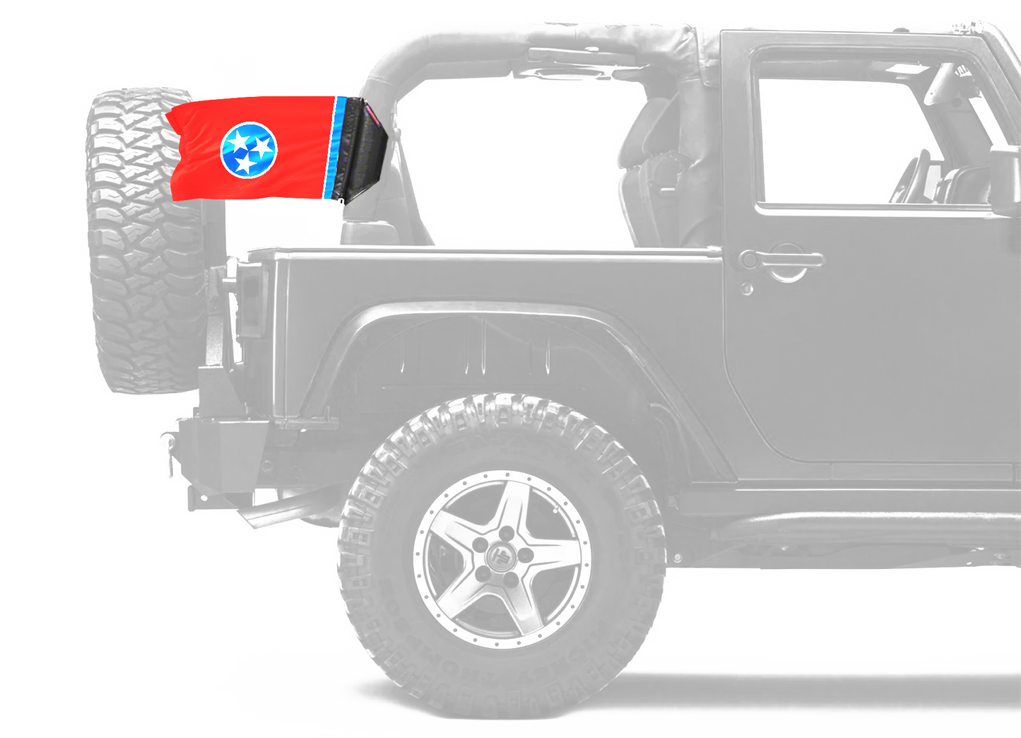 State Flag Tennessee 12"x18" Forever Wave Flag for Jeep Wrangler TJ 1996-2006