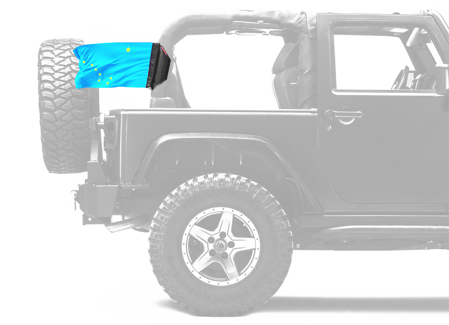 State Flag Alaska 12"x18" Forever Wave Flag for Jeep Wrangler LJ 2003-2006
