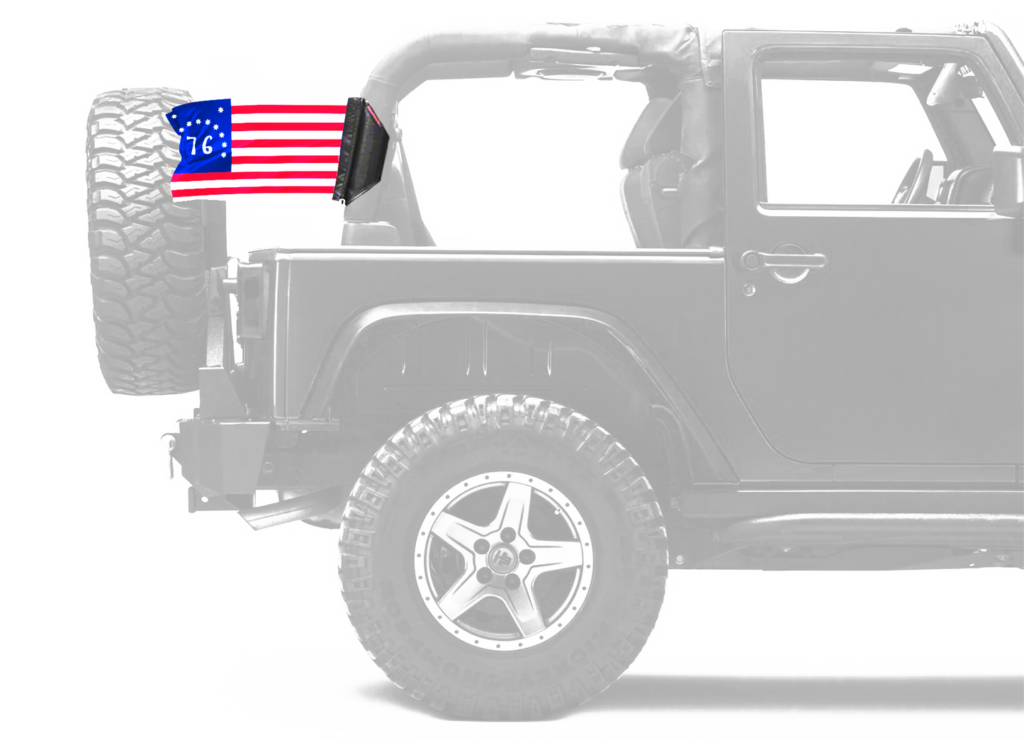 Bennington 12"x18" Forever Wave Flag for Jeep Wrangler TJ 1996-2006