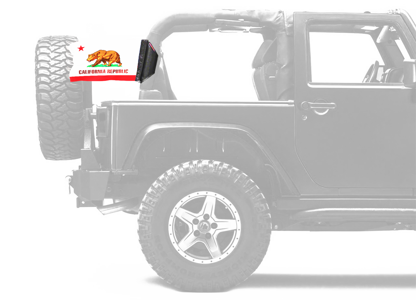 State Flag California 12"x18" Forever Wave Flag for Jeep Wrangler LJ 2003-2006