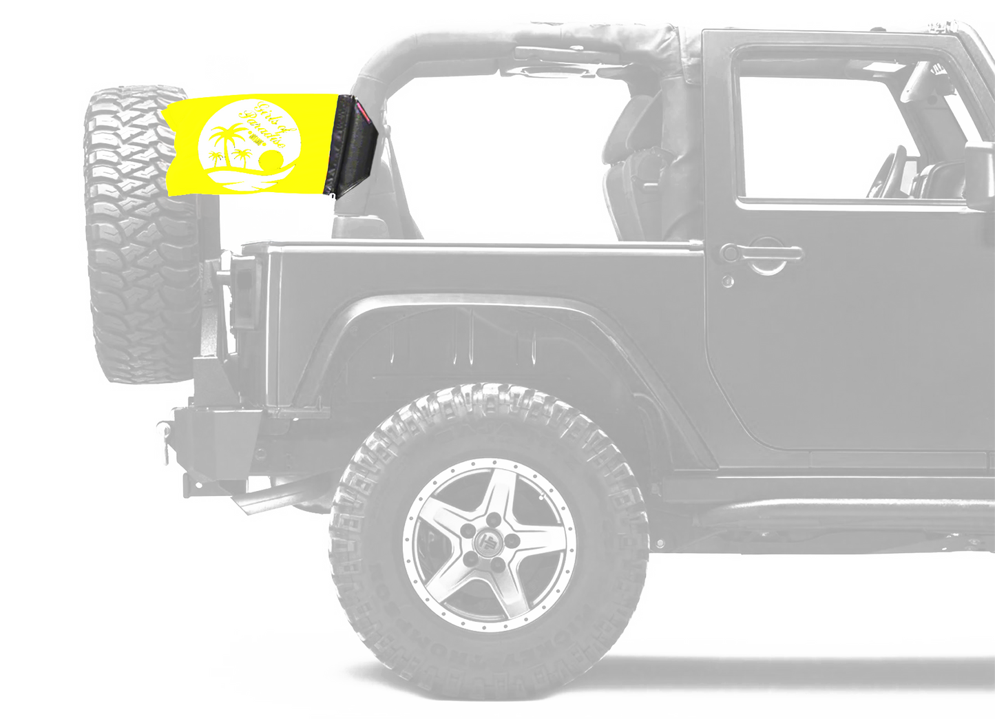 Girls Of Paradise 12"x18" Forever Wave Flag for Jeep Wrangler LJ 2003-2006