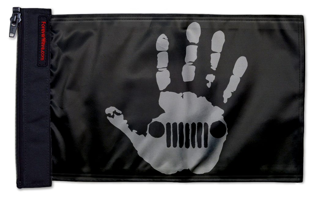 Jeep Wave 12"x18" Forever Wave Flag for Boats