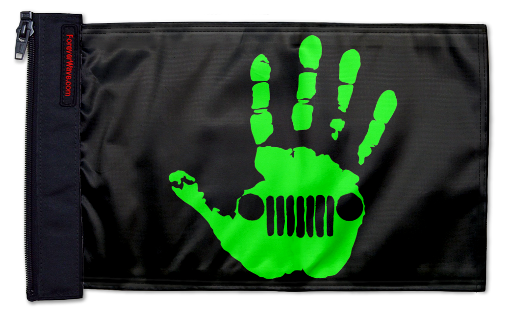 Jeep Wave 12"x18" Forever Wave Flag for Jeep Wrangler YJ 1986-1995