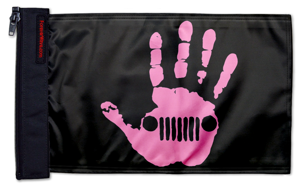 Jeep Wave 12"x18" Forever Wave Flag for Golf Carts
