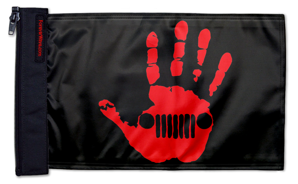 Jeep Wave 12"x18" Forever Wave Flag for Jeep Wrangler TJ 1996-2006