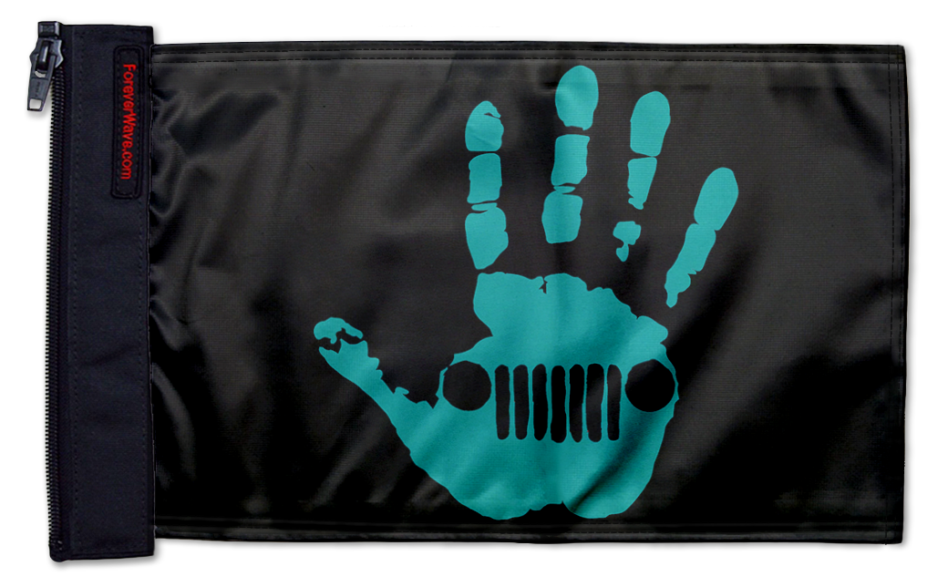 Jeep Wave 12"x18" Forever Wave Flag for Jeep Wrangler YJ 1986-1995